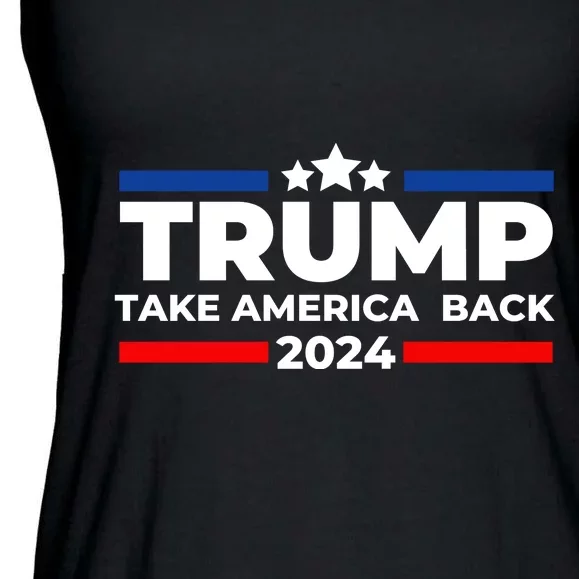 Trump 2024 Take Back America Ladies Essential Flowy Tank