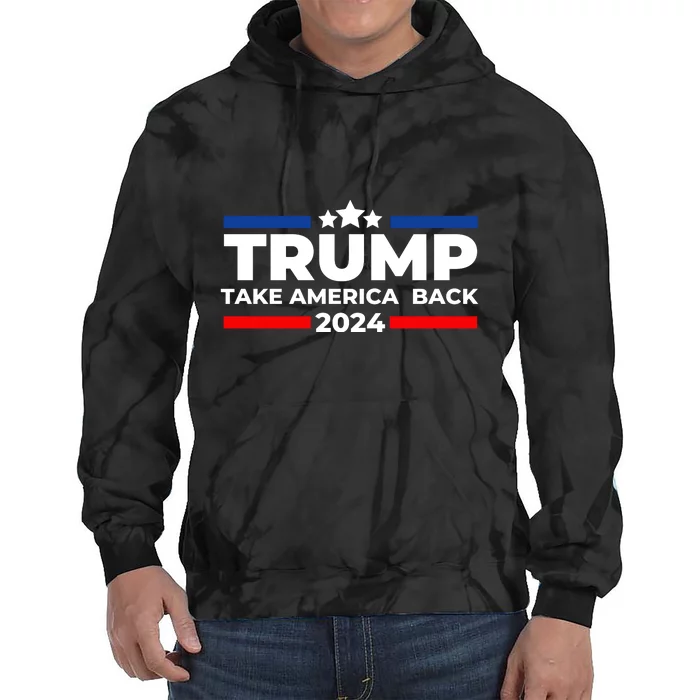 Trump 2024 Take Back America Tie Dye Hoodie