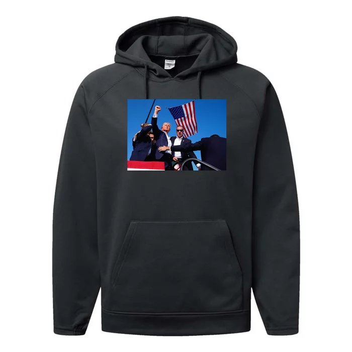 Trump 2024 This Is The Most Badass Picture In History Performance Fleece Hoodie