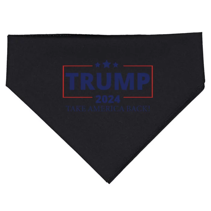 Trump 2024 Take America Back USA-Made Doggie Bandana