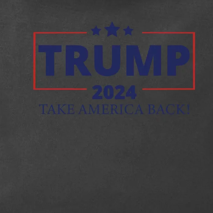 Trump 2024 Take America Back Zip Tote Bag