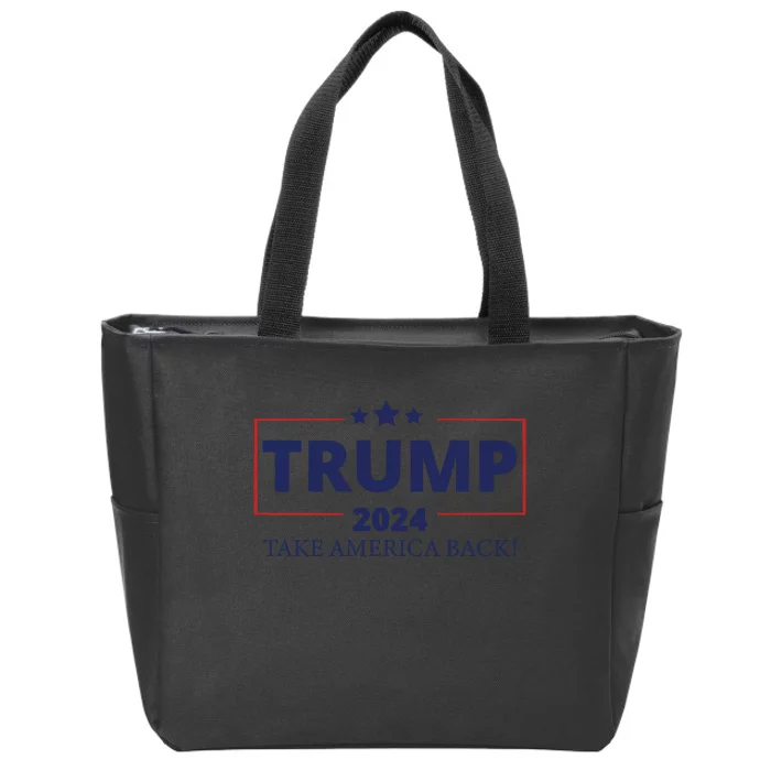 Trump 2024 Take America Back Zip Tote Bag