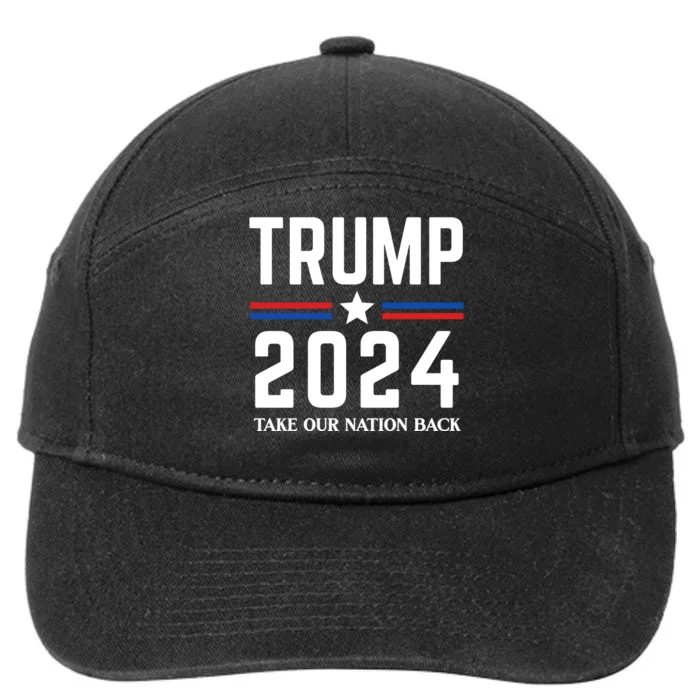 Trump 2024 Take Our Nation Back 7-Panel Snapback Hat