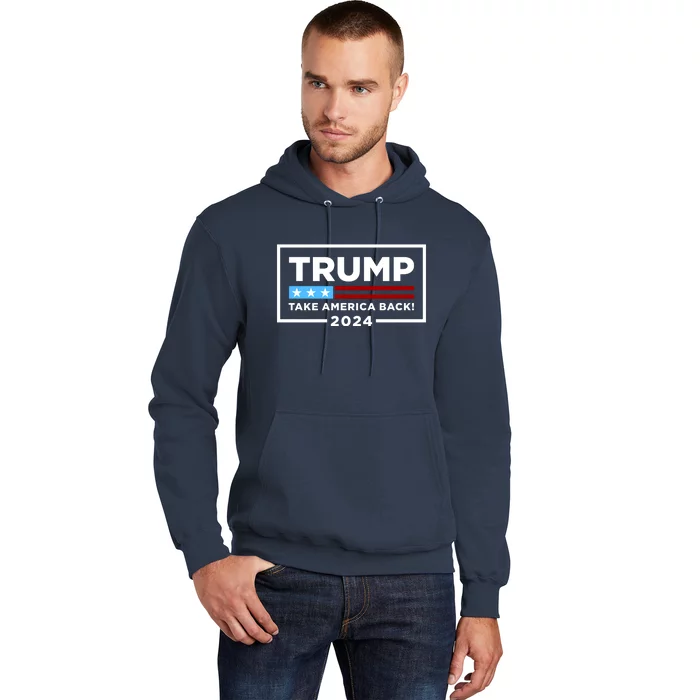 Trump 2024 Take America Back Stars & Stripes USA Vote Hoodie