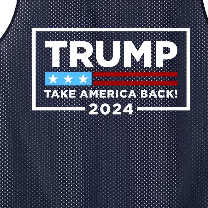 Trump 2024 Take America Back Stars & Stripes USA Vote Mesh Reversible Basketball Jersey Tank