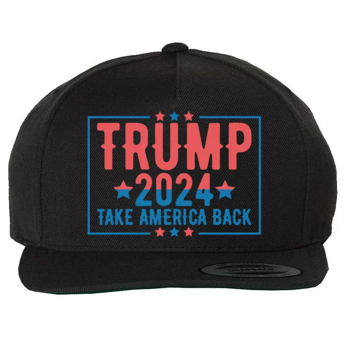 Trump 2024 Take America Back Wool Snapback Cap