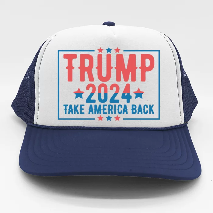 Trump 2024 Take America Back Trucker Hat