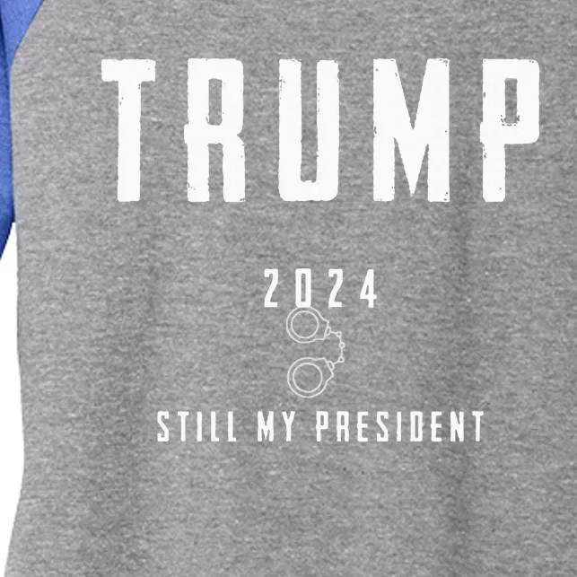 Trump 2024 Women's Tri-Blend 3/4-Sleeve Raglan Shirt