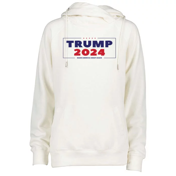 Trump 2024 Womens Funnel Neck Pullover Hood