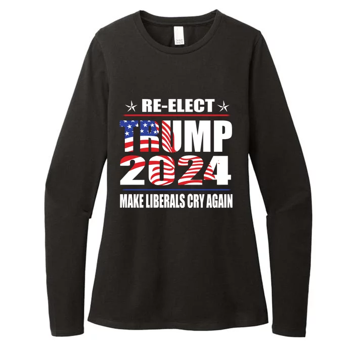 Trump 2024 The Return Make Liberals Cry Again Womens CVC Long Sleeve Shirt