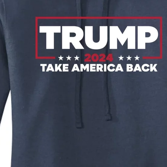 Trump 2024 Take America Back Women's Pullover Hoodie