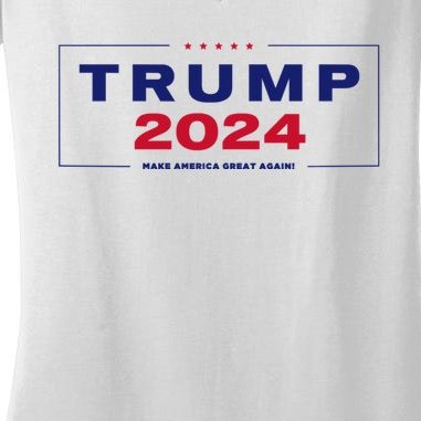 Trump 2024 Take America Back Women's V-Neck T-Shirt