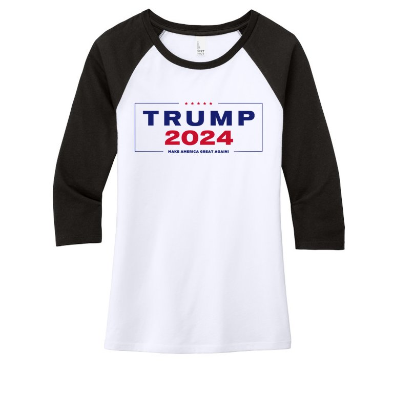 Trump 2024 Take America Back Women’s Tri-Blend 3/4-Sleeve Raglan Shirt