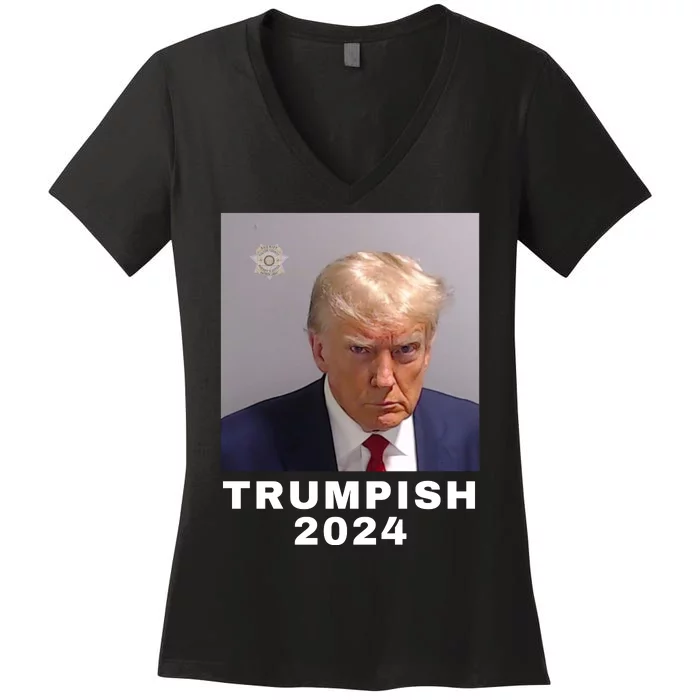 TRUMPISH 2024 Women's V-Neck T-Shirt