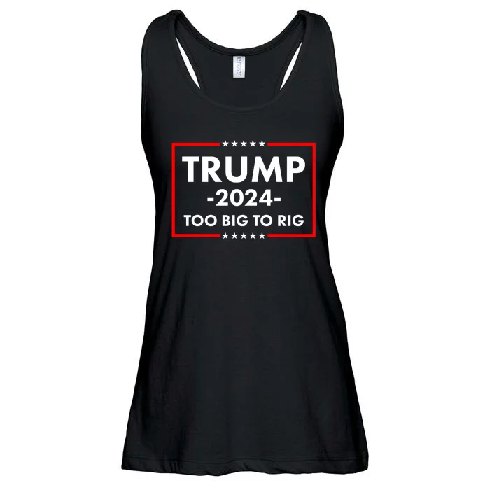 Trump 2024 Too Big To Rig Ladies Essential Flowy Tank