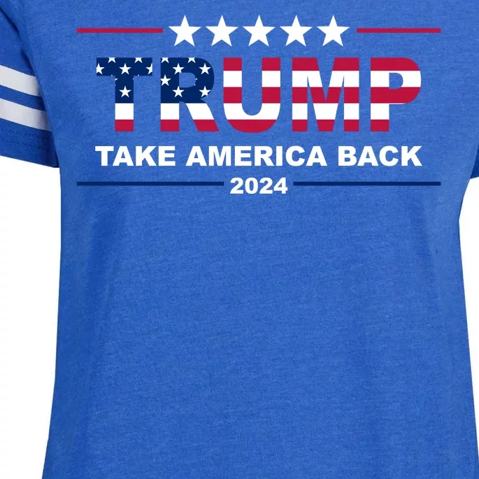 Trump 2024 Take America Back Usa Enza Ladies Jersey Football T-Shirt