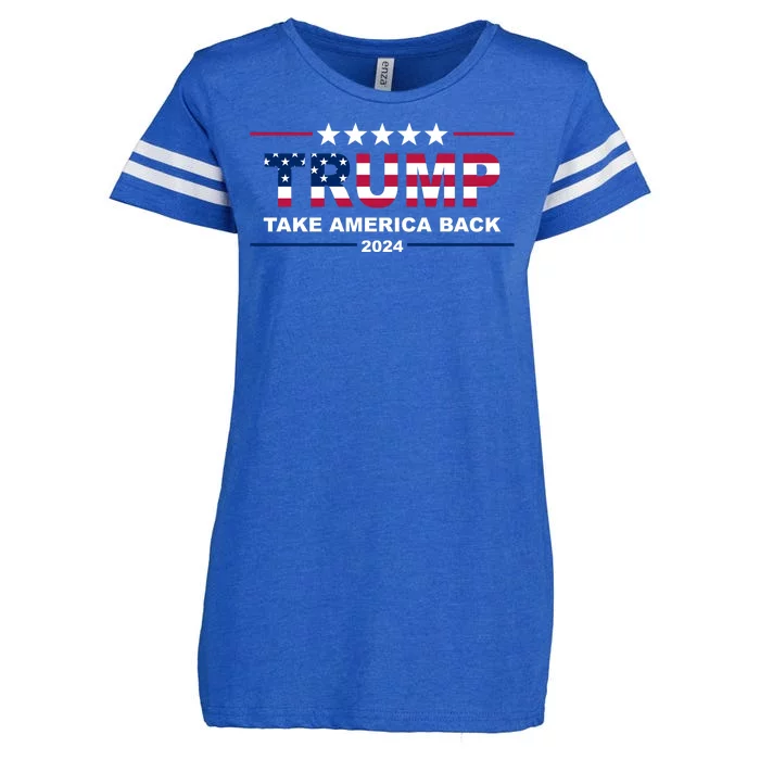 Trump 2024 Take America Back Usa Enza Ladies Jersey Football T-Shirt