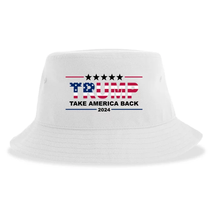 Trump 2024 Take America Back Usa Sustainable Bucket Hat