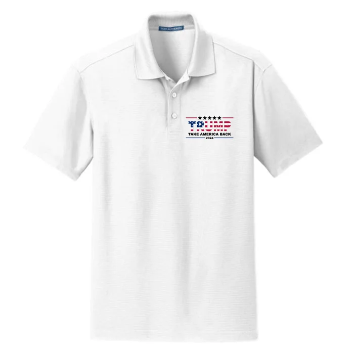 Trump 2024 Take America Back Usa Dry Zone Grid Performance Polo