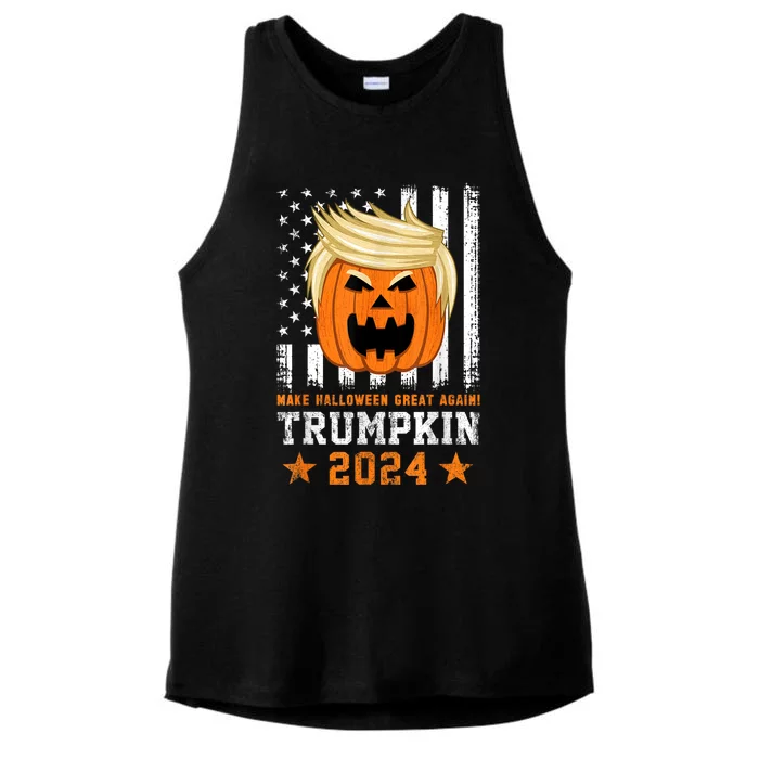 Trumpkin 2024 Usa Make Halloween Great Again Funny Trump Ladies Tri-Blend Wicking Tank