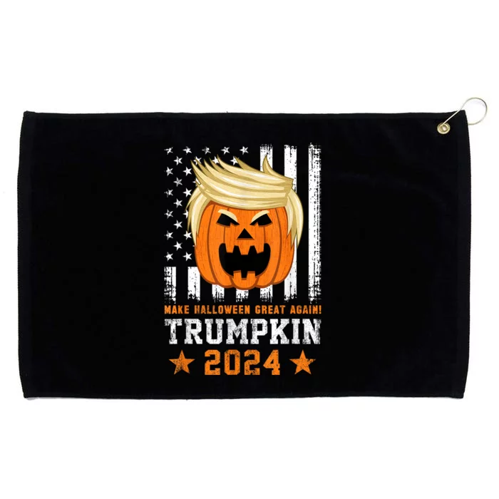 Trumpkin 2024 Usa Make Halloween Great Again Funny Trump Grommeted Golf Towel