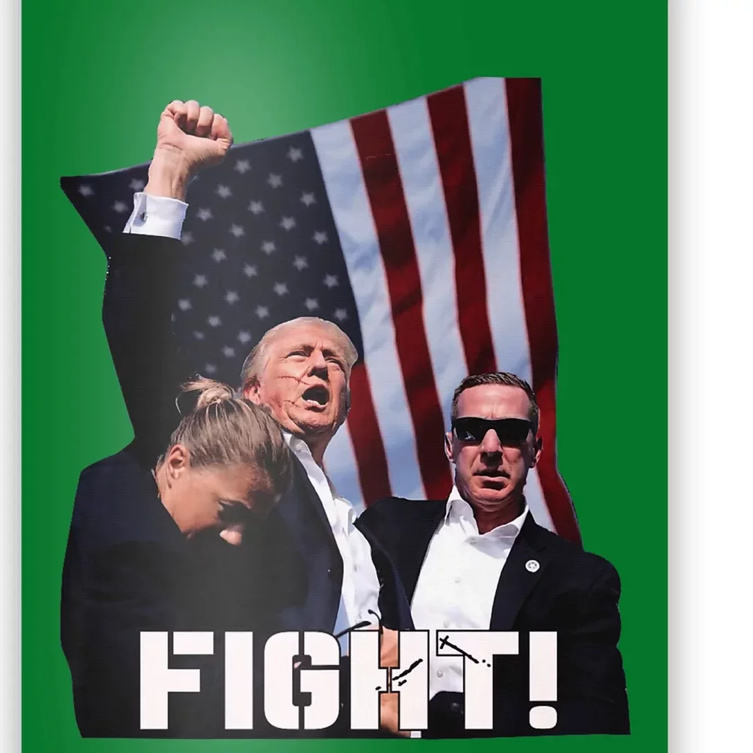 Trump 2024 Us Flag Donald Trump Election Rally Shooting 2024 Poster