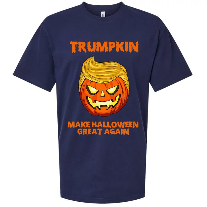 Trumpkin 2024 Usa Make Halloween Great Again Sueded Cloud Jersey T-Shirt