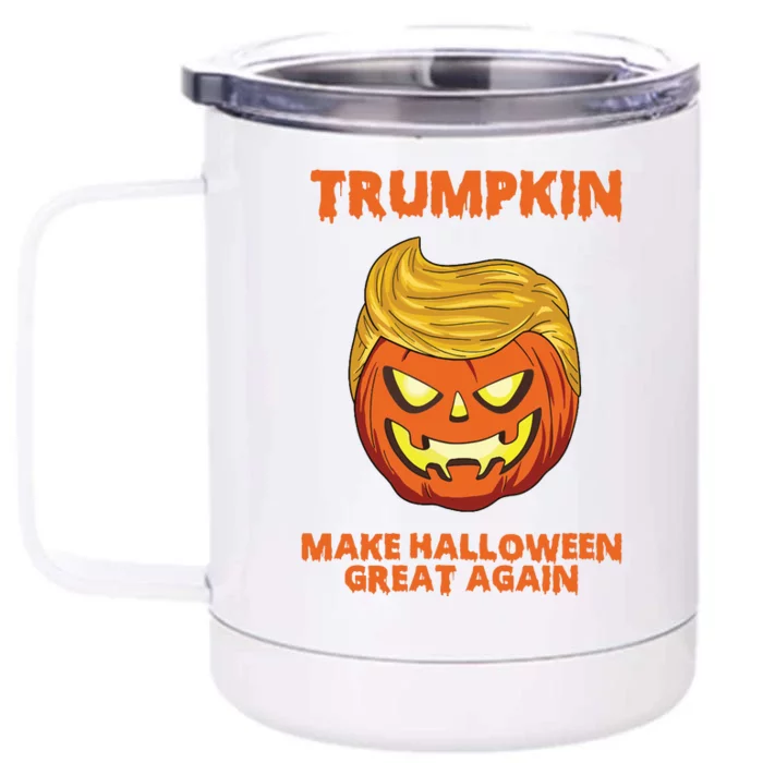 Trumpkin 2024 Usa Make Halloween Great Again Funny Front & Back 12oz Stainless Steel Tumbler Cup