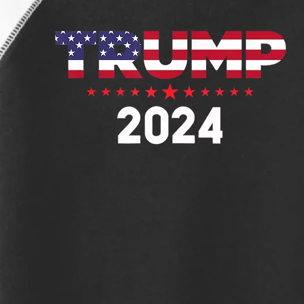 Trump 2024 | Us Flag Toddler Fine Jersey T-Shirt