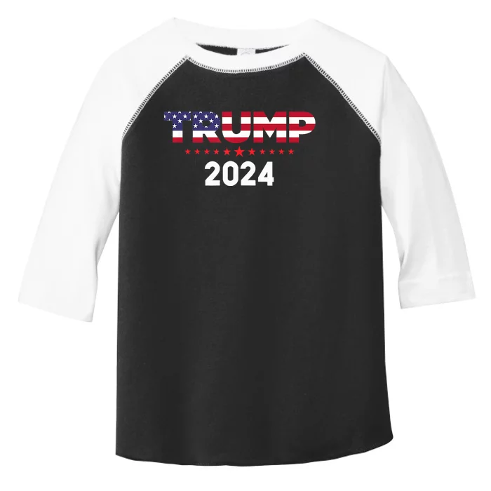 Trump 2024 | Us Flag Toddler Fine Jersey T-Shirt