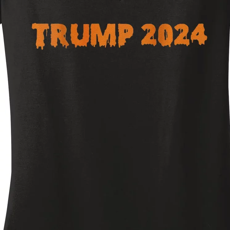 Trumpkin 2024 Usa Make Halloween Great Again Funny Women's V-Neck T-Shirt