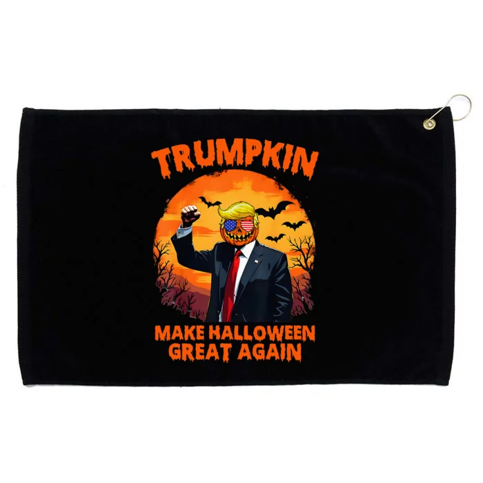 Trumpkin 2024 Usa Make Halloween Great Again Funny Trump Grommeted Golf Towel