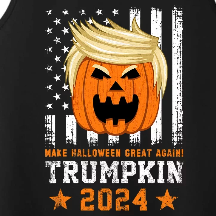 Trumpkin 2024 Usa Make Halloween Great Again Funny Trump Performance Tank