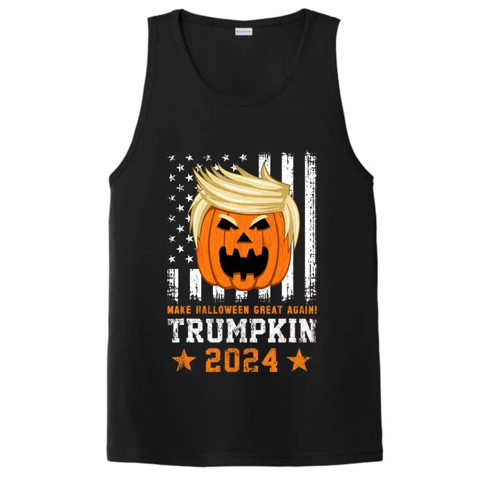 Trumpkin 2024 Usa Make Halloween Great Again Funny Trump Performance Tank