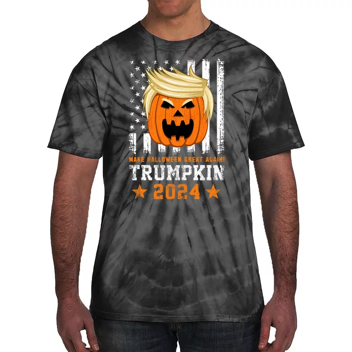 Trumpkin 2024 Usa Make Halloween Great Again Funny Trump Tie-Dye T-Shirt