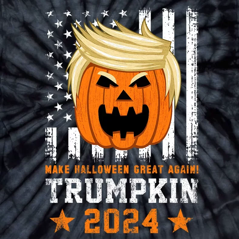 Trumpkin 2024 Usa Make Halloween Great Again Funny Trump Tie-Dye T-Shirt