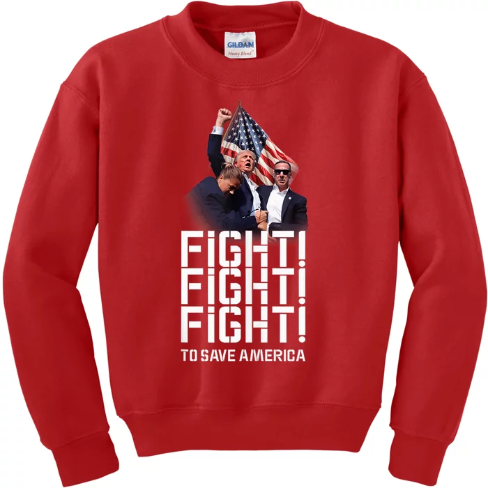 Trump 2024 Us Flag Donald Trump Election Rally Shooting 2024 Kids Sweatshirt