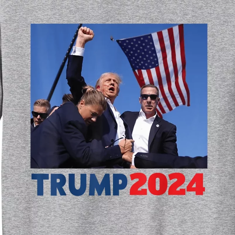 Trump 2024 Us Flag Donald Trump Election Rally Shooting 2024 Tall Sweatshirt