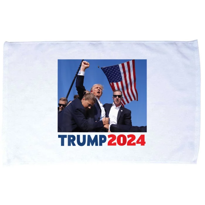 Trump 2024 Us Flag Donald Trump Election Rally Shooting 2024 Microfiber Hand Towel