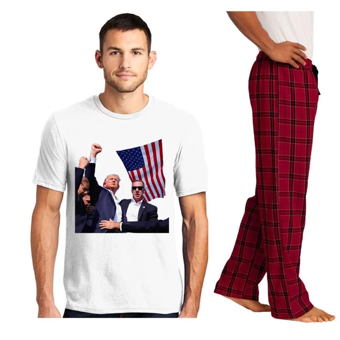 Trump 2024 Us Flag Donald Trump Election Rally Shooting 2024 Pajama Set