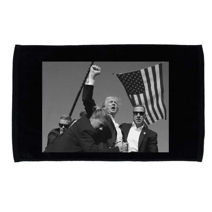 Trump 2024 Us Flag Donald Trump Election Rally Shooting Donald Trump Fist Pump Microfiber Hand Towel