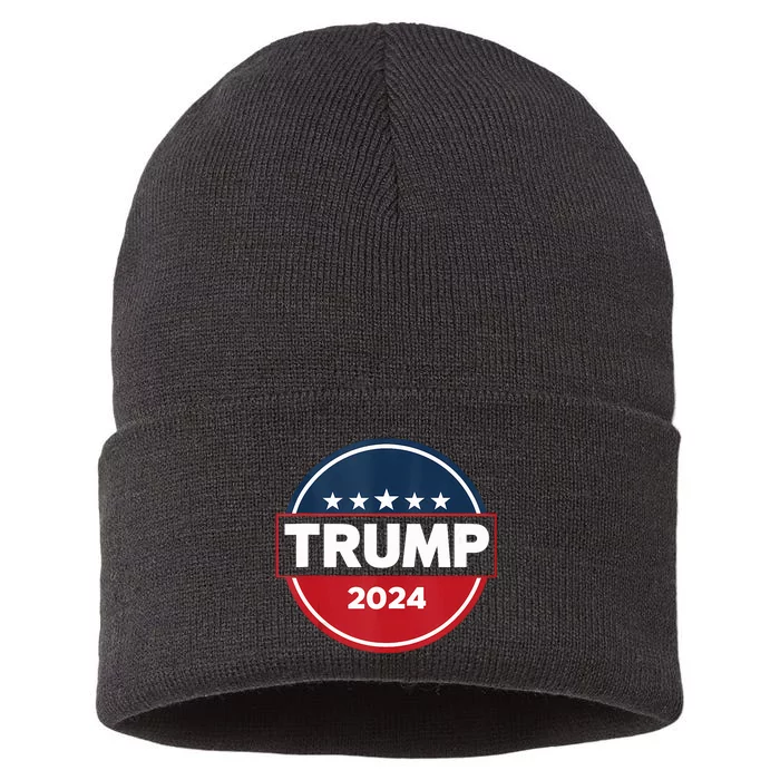 Trump 2024 Usa Election Sustainable Knit Beanie