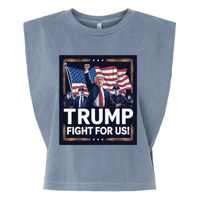 Trump 2024 Us Fight Donald Trump Election Rally Shooting 2024 Garment-Dyed Women's Muscle Tee