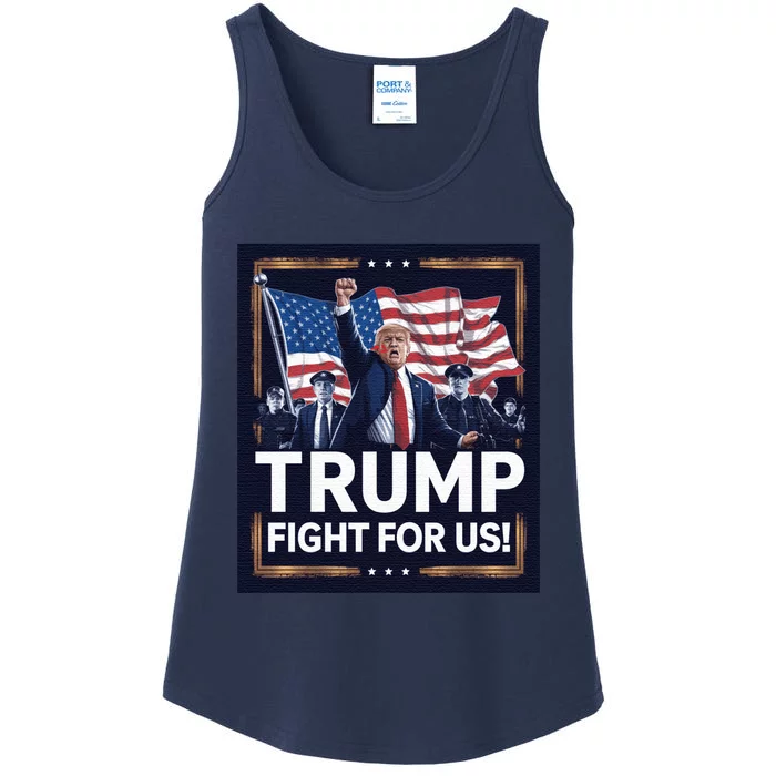 Trump 2024 Us Fight Donald Trump Election Rally Shooting 2024 Ladies Essential Tank