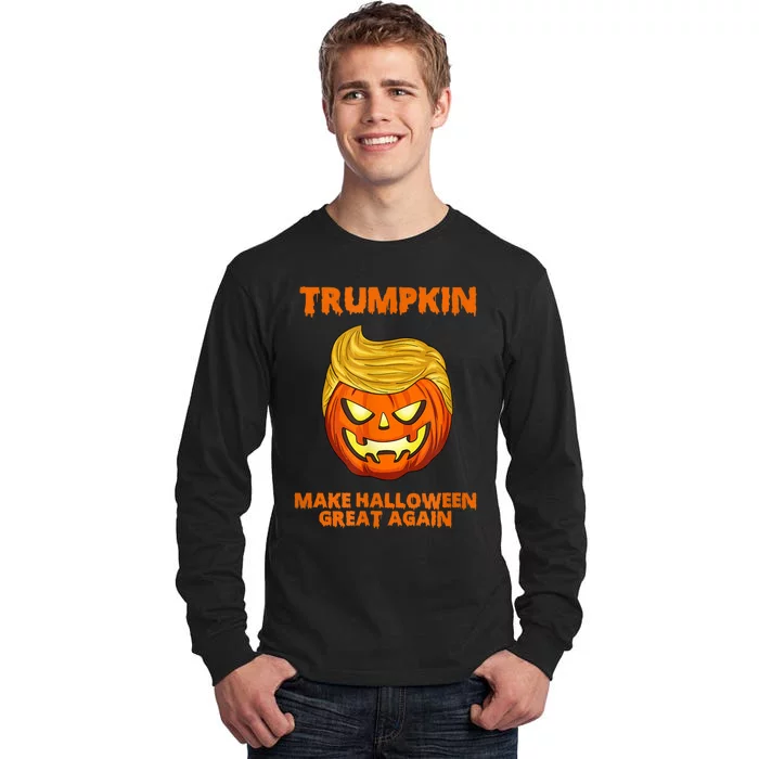 Trumpkin 2024 Usa Make Halloween Great Again Funny Tall Long Sleeve T-Shirt