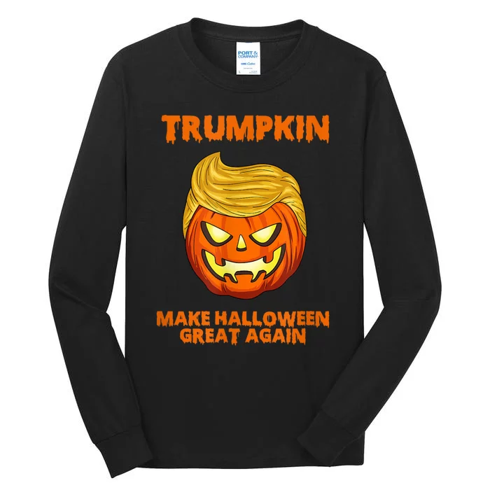 Trumpkin 2024 Usa Make Halloween Great Again Funny Tall Long Sleeve T-Shirt