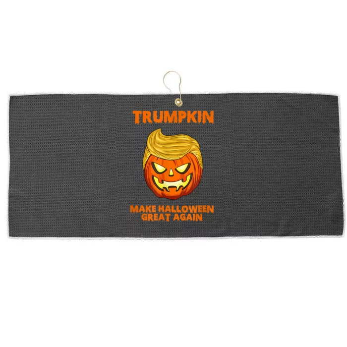 Trumpkin 2024 Usa Make Halloween Great Again Funny Large Microfiber Waffle Golf Towel