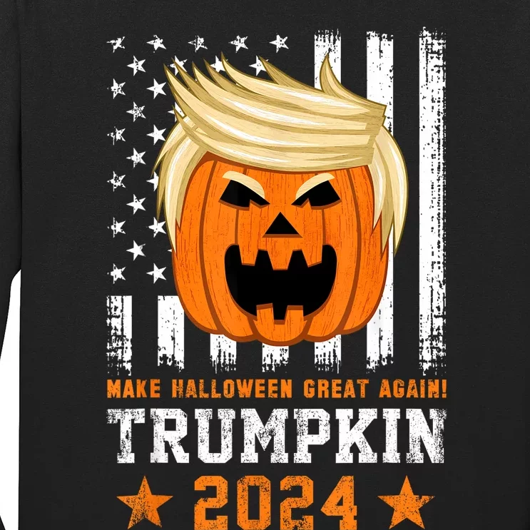 Trumpkin 2024 Usa Make Halloween Great Again Funny Trump Long Sleeve Shirt