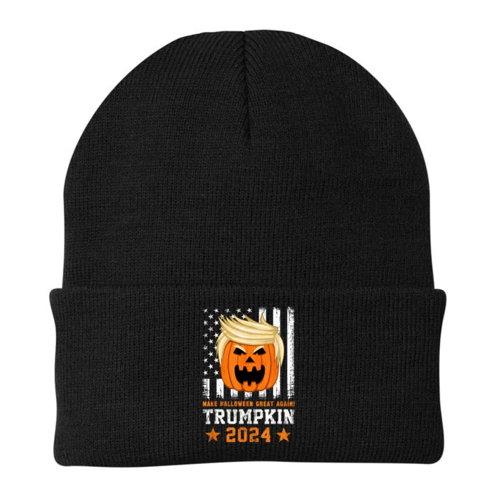 Trumpkin 2024 Usa Make Halloween Great Again Funny Trump Knit Cap Winter Beanie