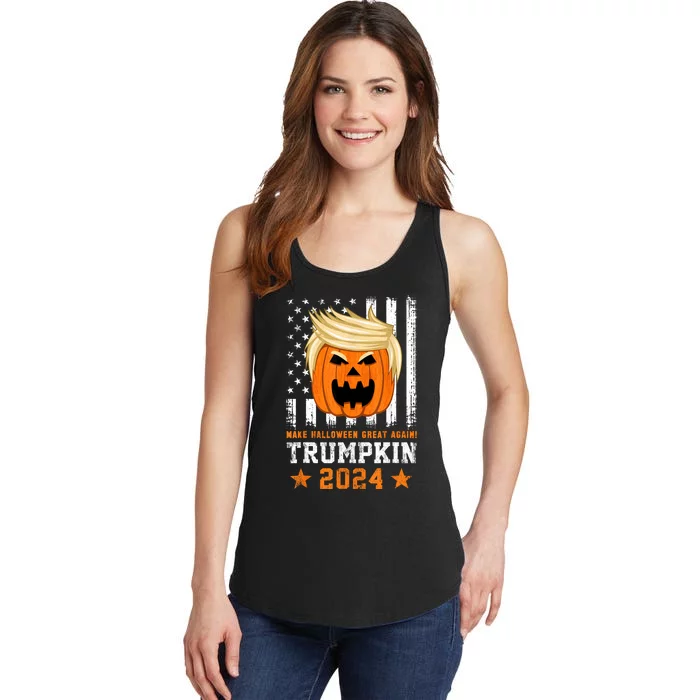 Trumpkin 2024 Usa Make Halloween Great Again Funny Trump Ladies Essential Tank